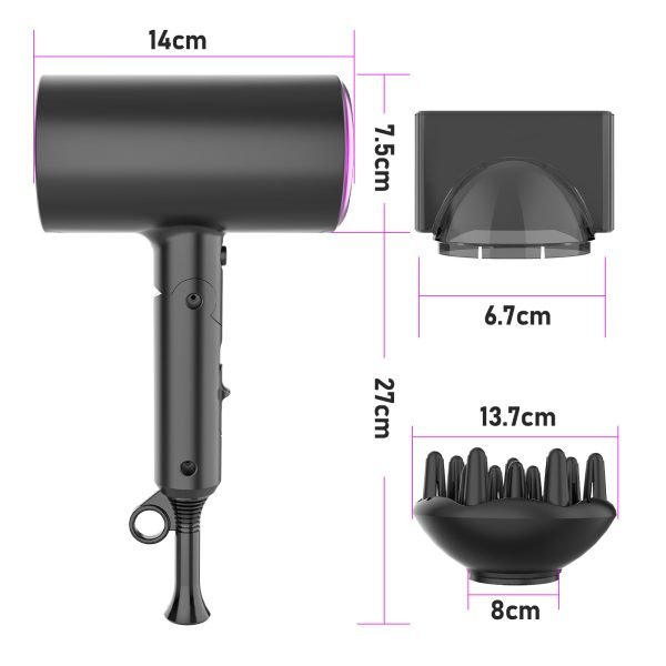 Hair Dryer Anion Folding Portable - Image 2