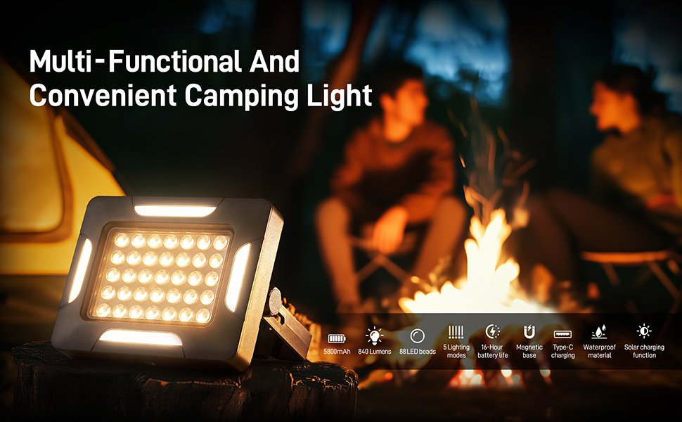 LED Solar Portable Camping Light