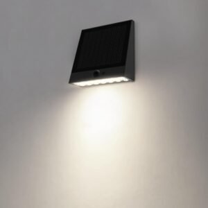 120 LED Outdoor Solar Lights with Motion Sensor and 3 Lighting Modes, IP65 Waterproof Wide Solar Wall Lights Ideal for Garden Patio Yard (Front Button 6Packs, Daylight White)