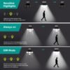 Solar Outdoor Lights - 3000LM 188 LED Motion Sensor Outdoor Lights, 4 Heads Security Light,IP65 Waterproof, Easy Install,270°Wide Angle Flood Wall Light with 3 Modes for Backyard Yard (2 Pack)