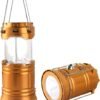 LED Camping Lantern, Solar and Rechargeable Lantern Flashlight Collapsible and Portable Light for Daily/Camp/Hiking/Night Fishing/Emergency/Hurricanes/Storm(1 Pack)
