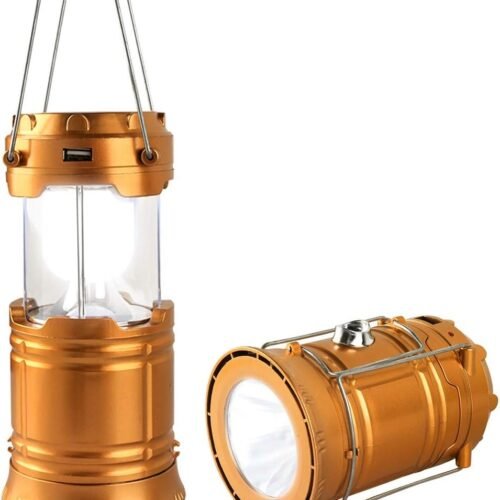 LED Camping Lantern, Solar and Rechargeable Lantern Flashlight Collapsible and Portable Light for Daily/Camp/Hiking/Night Fishing/Emergency/Hurricanes/Storm(1 Pack)