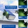Solar Spot Lights Outdoor Waterproof 4 Pack IP65, 63 LED 3 Lighting Modes Spotlights for Yard Garden House Garage Pathway