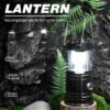 4-Pack Solar Camping Lantern, Collapsible LED Solar USB Rechargeable Lantern Flashlight Emergency Hanging Lights for Camping Hurricanes Power Outages Indoor Outdoor