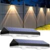 Solar Fence Lights Outdoor - 2700/4000/6000K 3 Mode, Waterproof LED, Fence Light Solar Powered for Outside, Backyard/Railing/Step/Patio/Wall and Home Improvement(8 Pack)