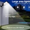 Solar Lights Outdoor for Outside, IP66 Waterproof Solar Street Lights Outdoor with Motion Sensor & Dusk to Dawn, 6500K Security Flood Light for Yard Garden with Remote Control - 4PACK