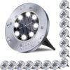Solar Ground Lights, Waterproof Solar Garden Lights, Upgraded Outdoor Garden Waterproof Bright in-Ground Light, Landscape Lighting for Pathway,Yard,Deck,Lawn,Patio,Walkway (12 Pack Warm Light)