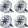 Solar Ground Lights, Waterproof Solar Garden Lights, Upgraded Outdoor Garden Waterproof Bright in-Ground Light, Landscape Lighting for Pathway,Yard,Deck,Lawn,Patio,Walkway (12 Pack Warm Light)