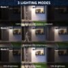 2500LM Solar Lights Outdoor with Motion Sensor,3 Head 270° Wide Angle Street Area Lights, IP65 Waterproof Security Lighting with 3 Modes(Non-Remote,2 Pcs)