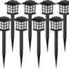 Solar Outdoor Lights,12 Pack LED Solar Lights Outdoor Waterproof, Solar Walkway Lights Maintain 10 Hours of Lighting for Your Garden, Landscape, Path, Yard, Patio, Driveway