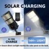 3 CCT in One Solar Street Light, 240000 LM LED, Radar/Motion Sensor, Waterproof - for Driveway, Garden, Backyard