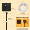 Solar Rope Lights, 39FT 100LED Outdoor Solar String Lights, IP65 Waterproof Solar Powered Fairy Lights with 8 Lighting Modes for Party Garden Yard Home Holiday Tree Decoration, Warm White