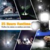 2-Pack Collapsible Camping Lantern Solar USB Rechargeable Portable Lightweight Waterproof LED Flashlight Survival Kits for Indoor Outdoor Home Emergency Light Power Outages Hiking Hurricane