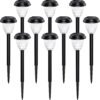 Super Bright Solar Lights Outdoor Waterproof 10 Pack, Dusk to Dawn Up to 12 Hrs Solar Powered Pathway Garden Lights Auto On/Off, LED Landscape Lighting Decorative for Walkway Patio Yard
