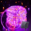 Solar Rope Lights, 39FT 100LED Outdoor Solar String Lights, IP65 Waterproof Solar Powered Fairy Lights with 8 Lighting Modes for Party Garden Yard Home Holiday Tree Decoration, Warm White