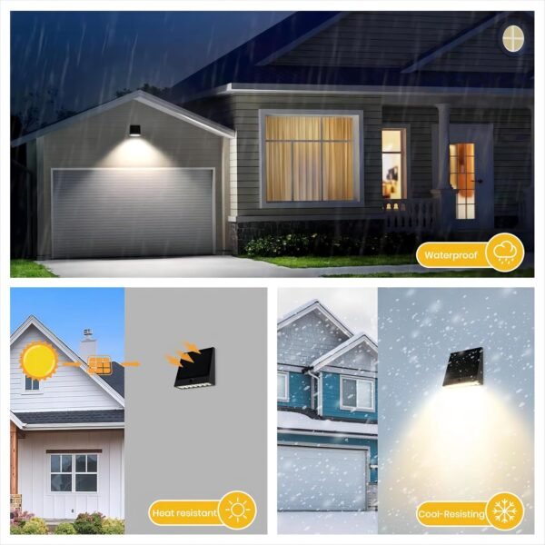 Solar Outdoor Lights, 1000LM IP65 Waterproof Solar Flood Lights with 4 Modes, 4000K Motion Sensor Solars Wall Light for House Number, Porch, Frontdoor, Backyard