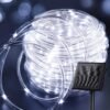 Solar Rope Lights, 39FT 100LED Outdoor Solar String Lights, IP65 Waterproof Solar Powered Fairy Lights with 8 Lighting Modes for Party Garden Yard Home Holiday Tree Decoration, Warm White