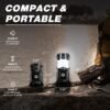 4-Pack Solar Camping Lantern, Collapsible LED Solar USB Rechargeable Lantern Flashlight Emergency Hanging Lights for Camping Hurricanes Power Outages Indoor Outdoor