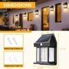 Solar Wall Lights Outdoor, Dusk to Dawn Motion Sensor Lights Waterproof, 2 Pack Motion Sensor Solar Porch Lights with 3 Modes, for Patio, Garage, Shed