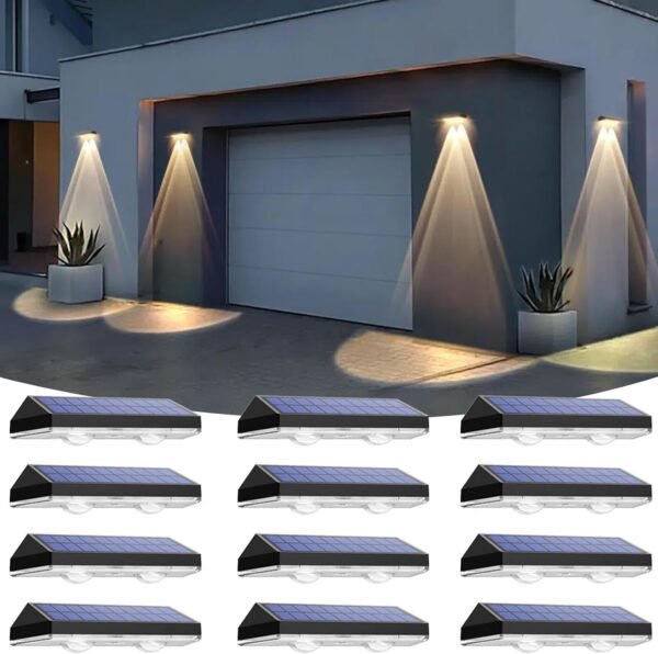 Solar Fence Lights Outdoor - 2700/4000/6000K 3 Mode, Waterproof LED, Fence Light Solar Powered for Outside, Backyard/Railing/Step/Patio/Wall and Home Improvement(8 Pack)