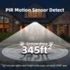 120 LED Outdoor Solar Lights with Motion Sensor and 3 Lighting Modes, IP65 Waterproof Wide Solar Wall Lights Ideal for Garden Patio Yard (Front Button 6Packs, Daylight White)
