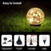 Solar Globe Lights Outdoor Waterproof-Solar Balls Garden-Cracked Glass Ball Solar Lights Outdoor-Solar Orbs Outside-Outdoor Decorations Patio & Yard Lawn Backyard Decor