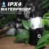 4-Pack Solar Camping Lantern, Collapsible LED Solar USB Rechargeable Lantern Flashlight Emergency Hanging Lights for Camping Hurricanes Power Outages Indoor Outdoor