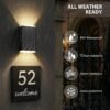 Solar Wall Light Outdoor,3000/4000/6000K 3 Modes Dusk to Dawn Lighting Wall Sconce IP67 Waterproof Up and Down Solar Lights Outdoor for House, Garage, Porch,Doorway (2 Pack)