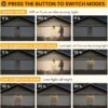 Solar Wall Lights Outdoor, Dusk to Dawn Motion Sensor Lights Waterproof, 2 Pack Motion Sensor Solar Porch Lights with 3 Modes, for Patio, Garage, Shed