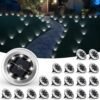 Mini Solar Ground Lights, 10 Pack Solar Lights Outdoor Waterproof, Pathway Lights Solar Powered, Solar Garden Light, Landscape Lighting for Yard Driveway Walkway (Cool White)