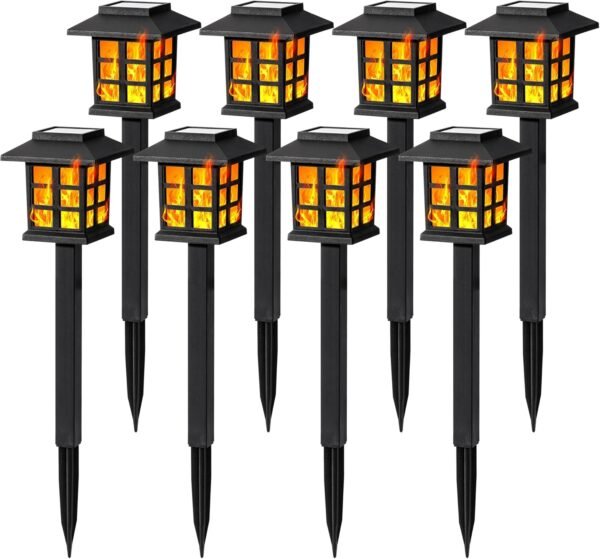Solar Outdoor Lights,12 Pack LED Solar Lights Outdoor Waterproof, Solar Walkway Lights Maintain 10 Hours of Lighting for Your Garden, Landscape, Path, Yard, Patio, Driveway