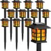 Solar Outdoor Lights,12 Pack LED Solar Lights Outdoor Waterproof, Solar Walkway Lights Maintain 10 Hours of Lighting for Your Garden, Landscape, Path, Yard, Patio, Driveway