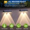 Solar Fence Lights Outdoor - 2700/4000/6000K 3 Mode, Waterproof LED, Fence Light Solar Powered for Outside, Backyard/Railing/Step/Patio/Wall and Home Improvement(8 Pack)