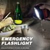 2-Pack Folding Solar Camping Lantern Flashlights, Mini Collapsible USB Rechargeable Waterproof Hanging Light Power Bank for Camping Hurricanes Emergency Power Outages Indoor Outdoor