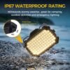 300W LED Solar Work Light Rechargeable, 8000LM LED Solar Camping Lantern, Portable Camping Lights, 4 Light Modes, IP67 Waterproof Tent Lights for Power Outages, Emergency, Hiking, Car Repair