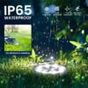 10 Pack Solar Ground Lights Outdoor Waterproof, Solar Powered Pathway Lights, Landscape Lighting for Garden Walkway Driveway Backyard Decor (Cool White)