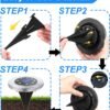 Solar Ground Lights, Waterproof Solar Garden Lights, Upgraded Outdoor Garden Waterproof Bright in-Ground Light, Landscape Lighting for Pathway,Yard,Deck,Lawn,Patio,Walkway (12 Pack Warm Light)