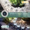 Mini Solar Ground Lights, 10 Pack Solar Lights Outdoor Waterproof, Pathway Lights Solar Powered, Solar Garden Light, Landscape Lighting for Yard Driveway Walkway (Cool White)