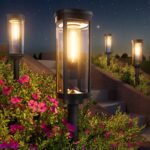 10 Pack Solar Ground Lights Outdoor Waterproof, Solar Powered Pathway Lights, Landscape Lighting for Garden Walkway Driveway Backyard Decor (Cool White)