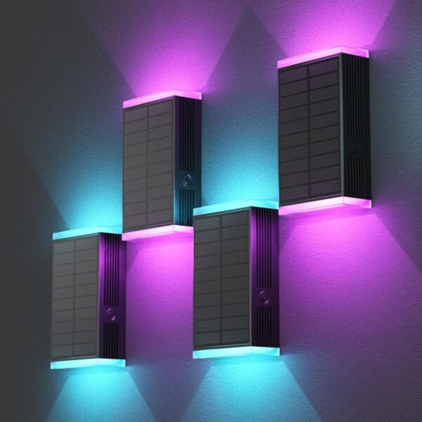 Solar Wall Light Outdoor,3000/4000/6000K 3 Modes Dusk to Dawn Lighting Wall Sconce IP67 Waterproof Up and Down Solar Lights Outdoor for House, Garage, Porch,Doorway (2 Pack)