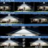 Solar Lights Outdoor for Outside, IP66 Waterproof Solar Street Lights Outdoor with Motion Sensor & Dusk to Dawn, 6500K Security Flood Light for Yard Garden with Remote Control - 4PACK