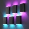Solar Wall Light Outdoor,3000/4000/6000K 3 Modes Dusk to Dawn Lighting Wall Sconce IP67 Waterproof Up and Down Solar Lights Outdoor for House, Garage, Porch,Doorway (2 Pack)