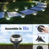 Mini Solar Ground Lights 16 Pack Outdoor IP65 Waterproof Solar Flat Garden Light Solor Powered Disc Pathway Lights for Outside Walkway Yard Landscape Patio Lawn Driveway-Cool White