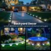 10 Pack Solar Ground Lights Outdoor Waterproof, Solar Powered Pathway Lights, Landscape Lighting for Garden Walkway Driveway Backyard Decor (Cool White)
