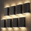 Solar Wall Light Outdoor,3000/4000/6000K 3 Modes Dusk to Dawn Lighting Wall Sconce IP67 Waterproof Up and Down Solar Lights Outdoor for House, Garage, Porch,Doorway (2 Pack)