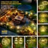 Garden Decor Outdoor Lights 120LED 2Pack, Solar Garden Lights for Christmas Outside Fairy Firework Decorative,Solar Powered for Yard Pathway Flowerbed Planter Balcony Patio Decor (Warm White