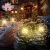 Garden Decor Outdoor Lights 120LED 2Pack, Solar Garden Lights for Christmas Outside Fairy Firework Decorative,Solar Powered for Yard Pathway Flowerbed Planter Balcony Patio Decor (Warm White